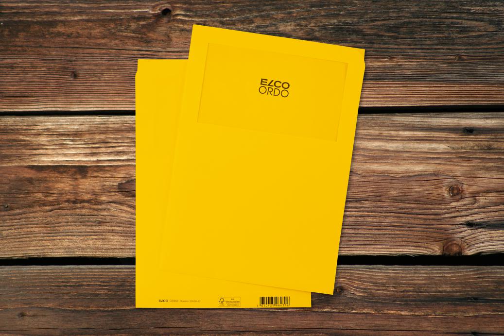 Ordnungsmappen mit Sichtfenster 220x310 mm Goldgelb 120 g/qm